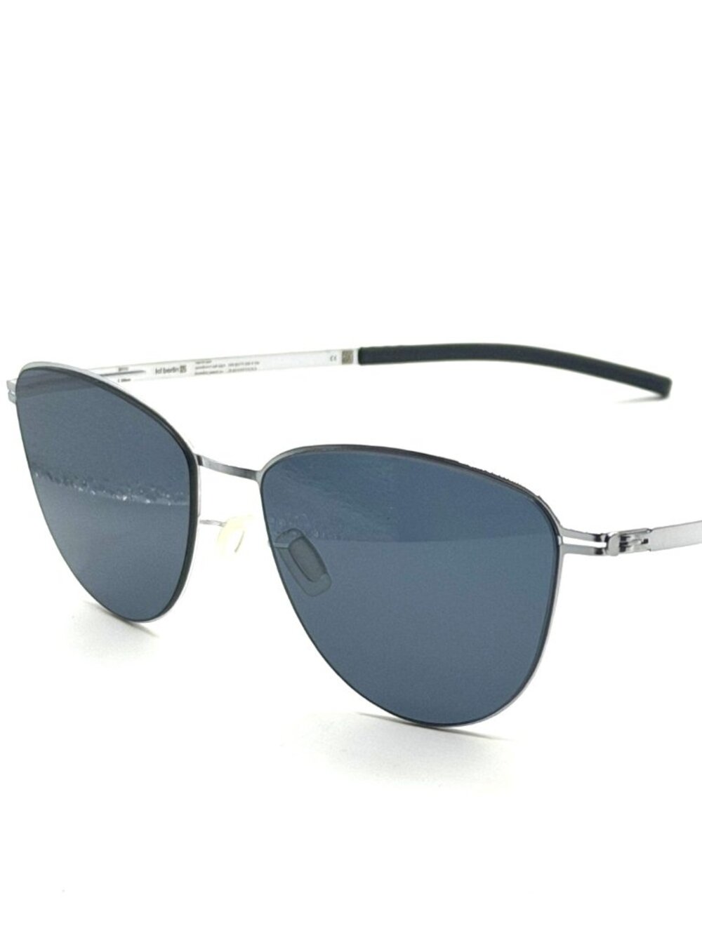 NEW IC! BERLIN PALI-FASHION SILVER/BLUE TINTED UNISEX SUNGLASSES 55MM 16 145